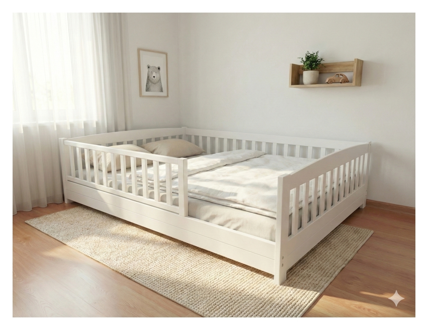 Põrandavoodi 120x200, Madal voodi lapsele, laste voodid