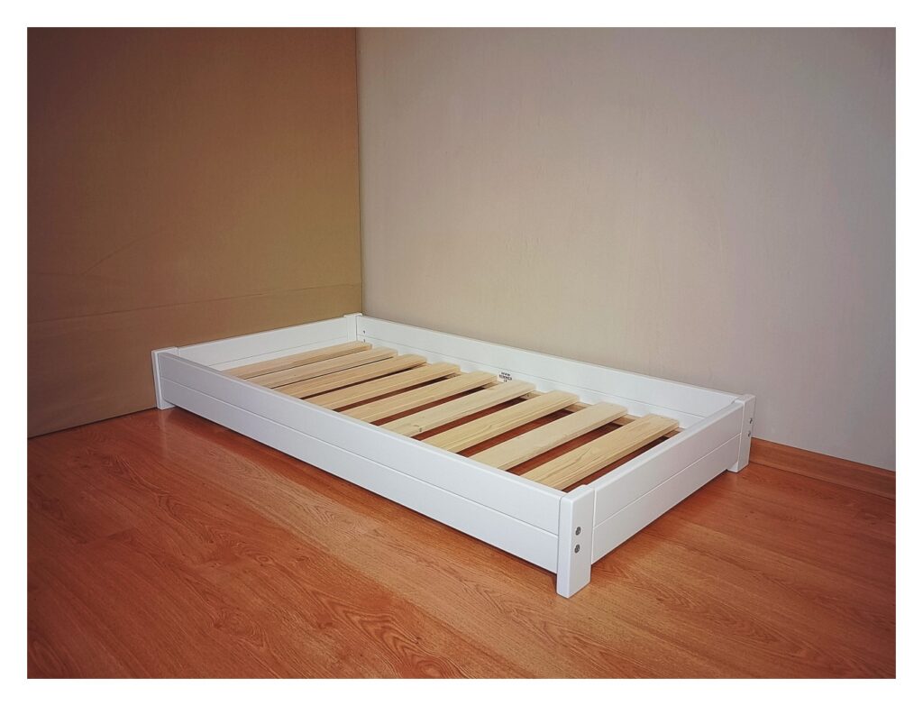 Madal voodiraam, Põrandavoodi, Lastevoodi 70x140, Montessori