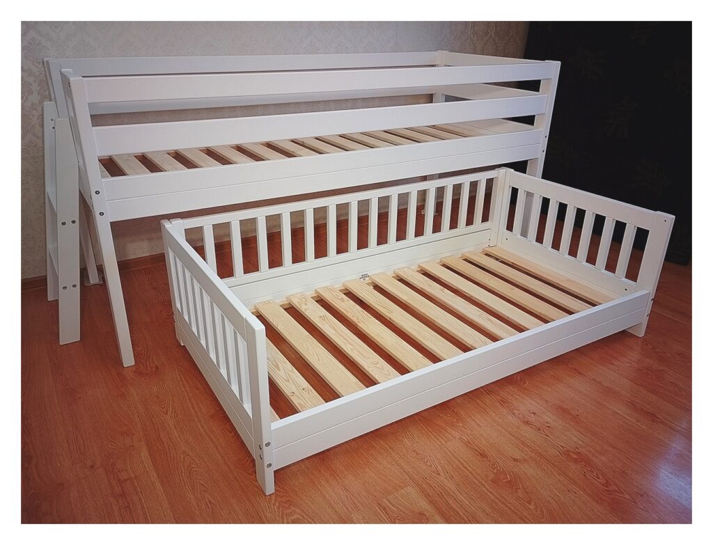 Lastevoodid, 
komplekt kahele,
voodi 80x160,
kahekohaline,
väljatõmmatav